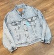 画像1: 90’s 【ビンテージ】USA製【リーバイス】【LEVIS】【70598】【ケミカルウォッシュ】【デカパッチ】【Gジャン】デニムジャケット【サイズXL】  (1)