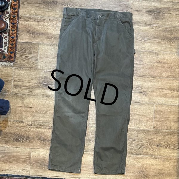 画像2: 【ビンテージ】【カーハート】【carhartt】ブラウン【ペインターパンツ】【36x32】  (2)