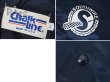 画像2: ~90's【USA製】【ビンテージ】【Chalk Line】【チョークライン】SOUTH WIRE【紺ｘリブ白ライン】【中綿入りサテンスタジャン】【サイズL】  (2)