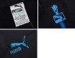 画像2:  ビンテージ【ＰＵＭＡ】プーマ【黒ｘ青ライン】ポリエステル【トラックジャケット】【サイズM】  (2)