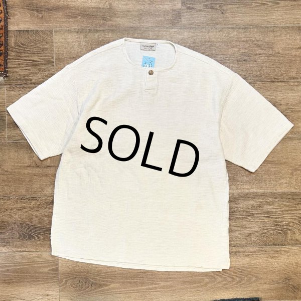 画像1: USA製 ビンテージ【MIX STUDIO】【白】【ヘンリーネックTシャツ】【半袖Tシャツ】【サイズＬ】  (1)