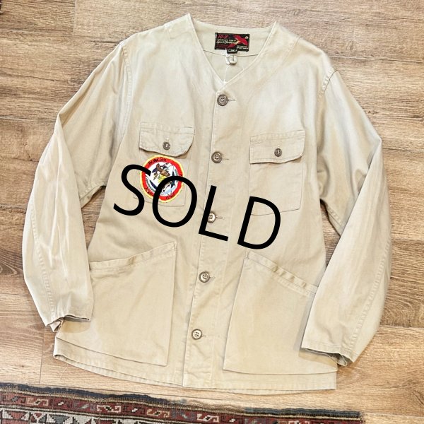 画像1: USA製【ビンテージ】【10-X】【ベージュ】【ノンカラー】【コットンハンティングジャケット】【US42】   (1)