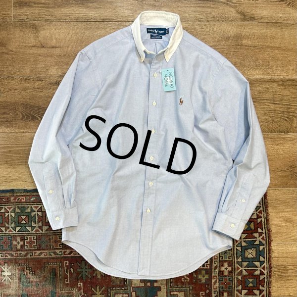 画像1: POLO RALPH LAUREN【ラルフローレン】YARMOUTH【水色×白】【クレリックシャツ】【コットンボタンダウンシャツ】【15-33】  (1)