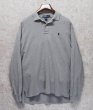 画像1: 【ラルフローレン】 【POLO ralph lauren】【グレー】コットン【長袖ポロシャツ】 【サイズＬ】   (1)