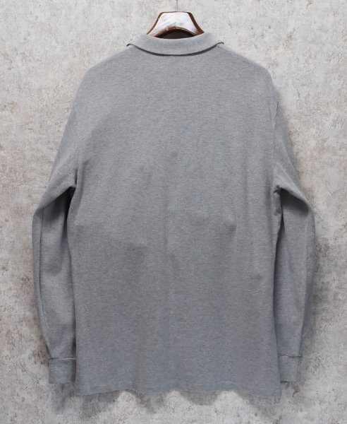 画像3: 【ラルフローレン】 【POLO ralph lauren】【グレー】コットン【長袖ポロシャツ】 【サイズＬ】   (3)