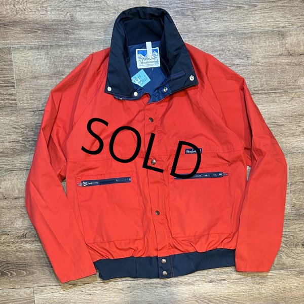 画像1: 【USA製】【Powderhorn】パウダーホーン【赤×紺】中綿入り【ポリコットンブルゾン】【サイズＬ程度】   (1)