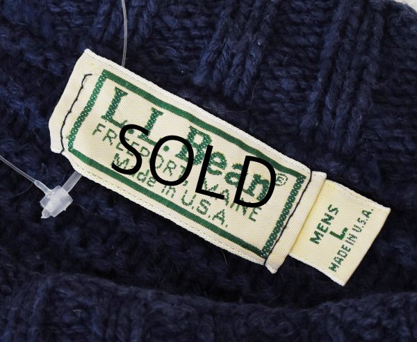 画像2: USA製 ビンテージ【L.L.Bean】L.L.ビーン【紺地】【セーター】【サイズＬ】  (2)