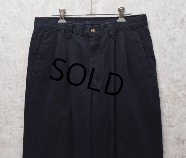 画像3: 【USA製】【ビンテージ】【DOCKERS】ドッカーズ【紺地】【２タックコットンパンツ】【32ｘ34】  (3)