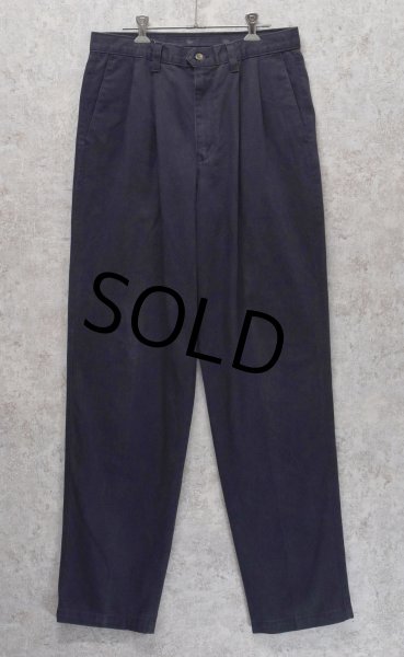 画像1: 【USA製】【ビンテージ】【DOCKERS】ドッカーズ【紺地】【２タックコットンパンツ】【32ｘ34】  (1)