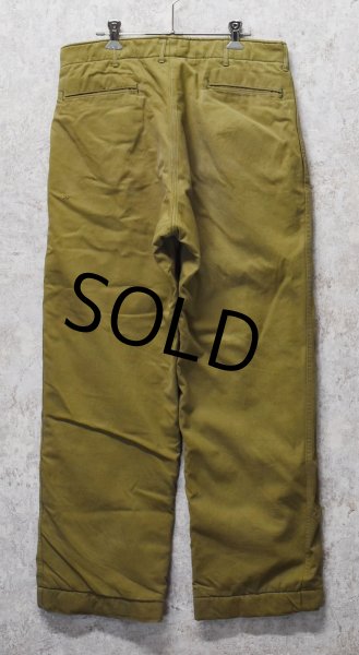 画像5: 【40's】【ビンテージ】U.S.ARMY 米軍実物【裏地付きチノパンツ】ウール裏地【チノパンツ】M41 M42【チノパン】【W33程度】  (5)