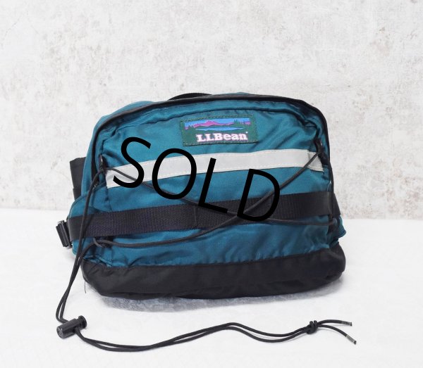 画像1: 【ビンテージ】【L.L.Bean】エルエルビーン【緑ｘ黒×リフレクター】【ウエストバッグ】【ウエストポーチ】  (1)