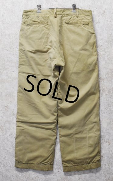 画像5: 40's【米軍実物】【ビンテージ】【U.S.ARMY】【M-1941】【ウール裏地付き】【チノパンツ】【W35程度】  (5)