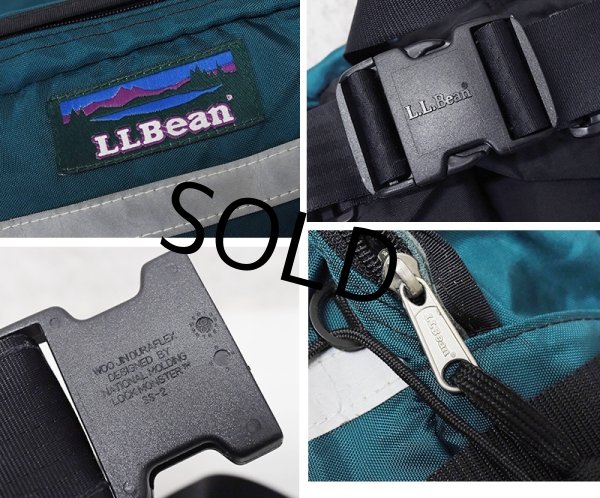 画像2: 【ビンテージ】【L.L.Bean】エルエルビーン【緑ｘ黒×リフレクター】【ウエストバッグ】【ウエストポーチ】  (2)