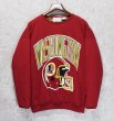 画像1: 90's~【ビンテージ】【WASHINGTON RED SKINS】レッドスキンズ【赤】中綿入り【裏地総柄】【スウェット】【ONE SIZE FITS ALL】  (1)