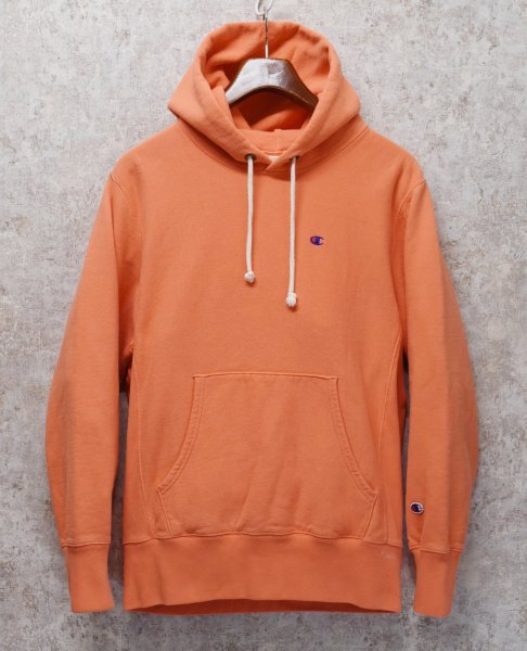画像1: 【チャンピオン】【Champion】【オレンジピンク】【無地】【リバースウィーブパーカー】【サイズXL】  (1)