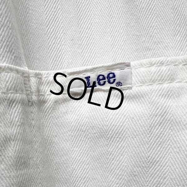 画像4: ワンウォッシュ!! 70's【ビンテージ】【Lee】【リー】チェーンステッチ入り【白】【つなぎ】【オールインワン】【US50】  (4)