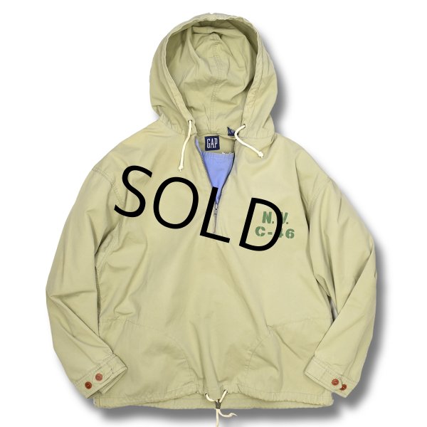 画像2: 90's【ビンテージ】【オールドギャップ】【GAP】【ベージュ】【N.W.C-46ステンシル】アノラックパーカー【サイズＸＬ】  (2)