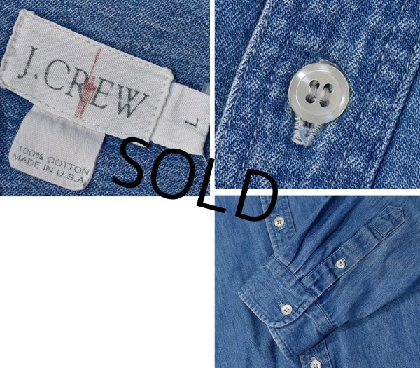 画像2: 90’s USA製 ビンテージ【J.Crew】ジェイクルー【デニム】【ボタンダウンシャツ】【サイズＬ】  (2)