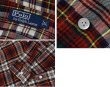 画像2: ビンテージ【POLO RALPH LAUREN】ラルフローレン 赤ｘ白ｘ黄 チェック【ライトフランネルシャツ】オープンカラーシャツ サイズL  (2)