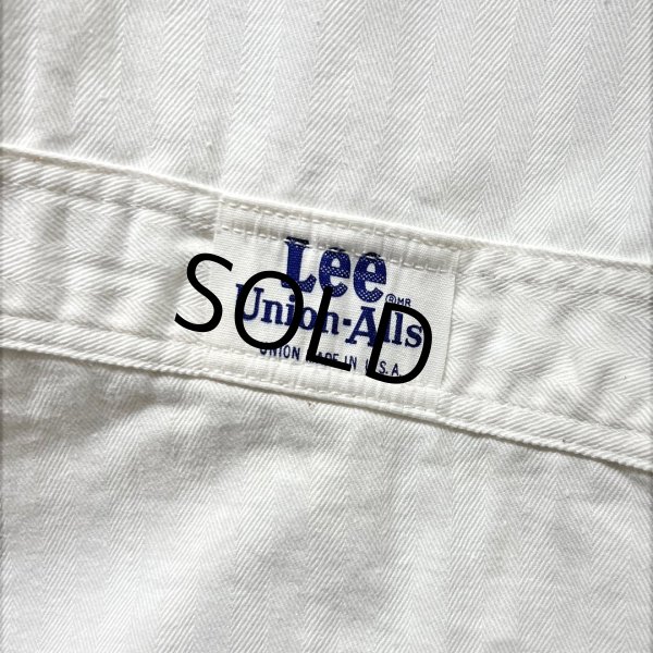 画像6: ワンウォッシュ!! 70's【ビンテージ】【Lee】【リー】チェーンステッチ入り【白】【つなぎ】【オールインワン】【US50】  (6)
