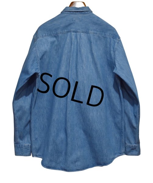 画像3: 90’s USA製 ビンテージ【J.Crew】ジェイクルー【デニム】【ボタンダウンシャツ】【サイズＬ】  (3)