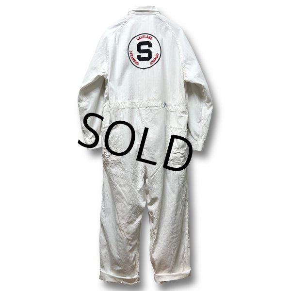 画像3: ワンウォッシュ!! 70's【ビンテージ】【Lee】【リー】チェーンステッチ入り【白】【つなぎ】【オールインワン】【US50】  (3)