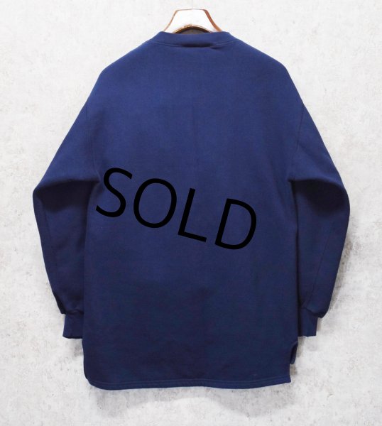 画像3: 【JERZEES】 ジャージーズ【ビンテージ】【ネイビー】【無地】ヘンリーネックスウェット【サイズM】  (3)