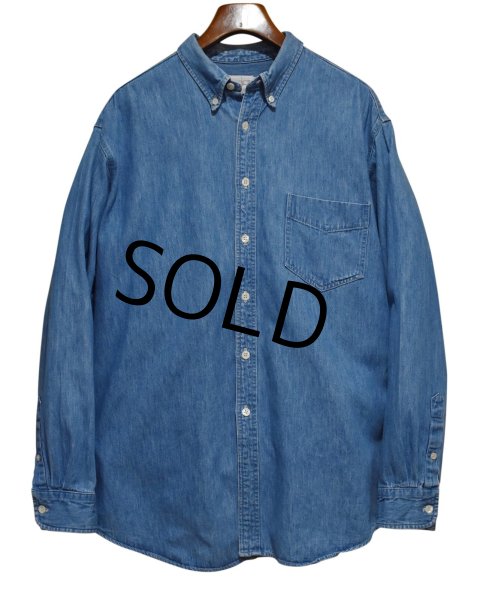 画像1: 90’s USA製 ビンテージ【J.Crew】ジェイクルー【デニム】【ボタンダウンシャツ】【サイズＬ】  (1)