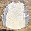 画像3: 【ビンテージ】【ランズエンド】【LANDS' END】【白ｘグレー】【ヘンリーネック】ベースボールＴシャツ【サイズＭ】  (3)