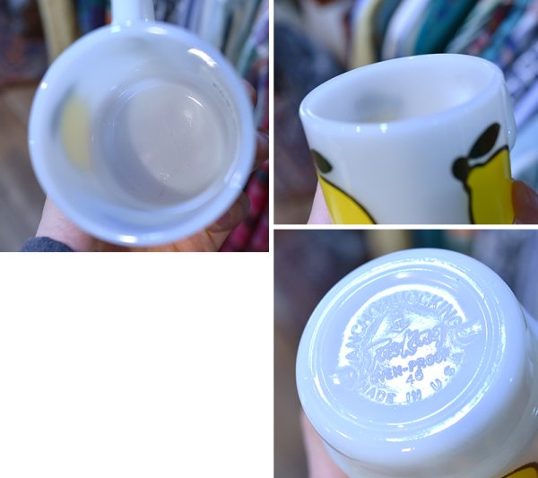 画像2: 【Fire King】【ファイヤーキング】【スーパーフルーツ】【レモン】【スタッキングマグ】【マグカップ】  (2)