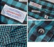 画像2: USA製 ビンテージ【GEOFFEREY SCOTT】ジェフリースコット【青緑ｘ黒】チェック【ボタンダウンシャツ】【サイズＭ】  (2)