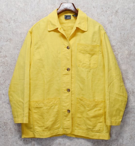 画像3: 【ビンテージ】【Lizwear】【黄色】シャツ【ジャケット】レディースM【レディース古着】   (3)