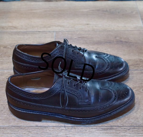 画像4: 【ビンテージ】【フローシャイム インペリアル】【黒】【ウィングチップシューズ】【7D】【25cm程度】  (4)