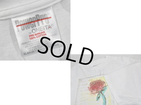 画像2:  ビンテージ【Power pro】【world's gretest mom】【白バラ】【白】【ビックサイズ】【Tシャツ】【サイズXL】  (2)