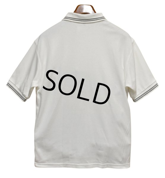 画像3: ビンテージ 【USA製】【Ashworth】アシュワース【白×グレーライン】胸刺繍入り【半袖ポロシャツ】【サイズM】  (3)