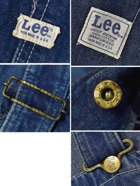 画像3: 70's USA製【ビンテージ】【Lee】JELT DENIM【デニムオーバーオール】  (3)