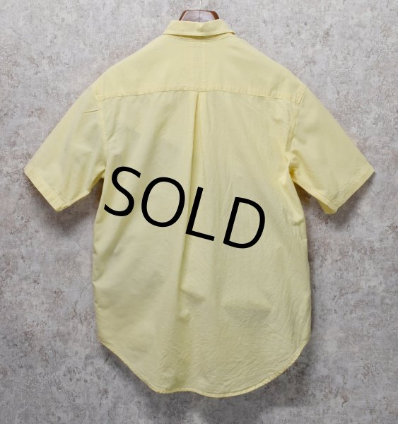 画像3: 【ビンテージ】【DOCKERS】ドッカーズ【胸フラップ刺繍】【黄色】【ロゴ入り】【ボタンダウン半袖シャツ】【サイズM】  (3)