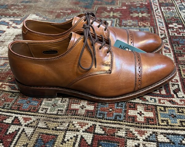 画像3: 【USA製】【アレンエドモンズ】【Allen Edmonds】ライトブラウン【ストレートチップ】【8 1/2D】【26.5cm程度】  (3)