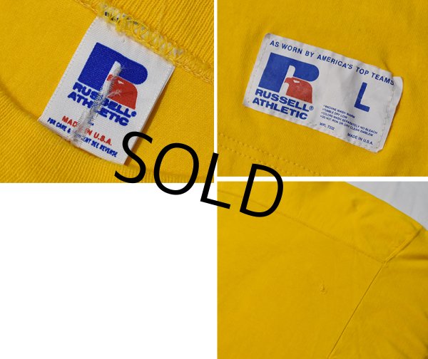 画像2: 90's USA製【ビンテージ】【RUSSELL】【ラッセル】【黄色】【フットボールT】【サイズM】   (2)