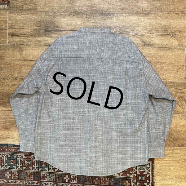 画像3: 【ビンテージ】【NATURAL ISSUE】【グレーx白】チェック【バンドカラーシャツ】  (3)