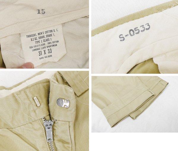 画像2: 60's【ビンテージ】U.S.ARMY【米軍実物】【チノパンツ】31×33  (2)