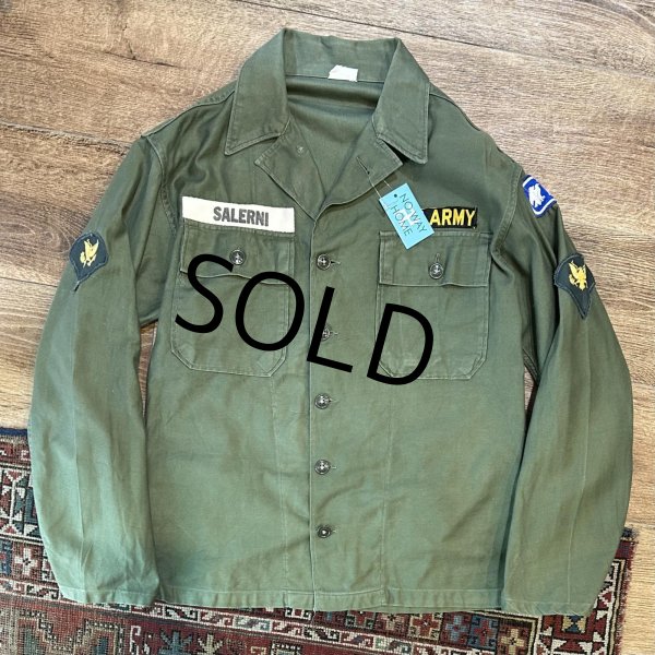 画像1: 【60's】【米軍実物】【ビンテージ】【U.S.ARMY】【OG107】【ユーティリティシャツ】【サイズS】  (1)