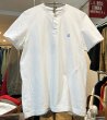 画像1: ビンテージ【ブルックスブラザーズ】Brooks Brothers【胸ロゴ入り】【鹿の子コットン】【白】【ヘンリーネックコットンTシャツ】【サイズL】  (1)