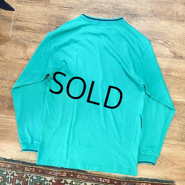 画像3: 90’s〜【ビンテージ】Eddie Baue【エディーバウアー】【エメラルドブルー】黒タグ【前V】【ロンT】レディース古着【サイズW-S】  (3)