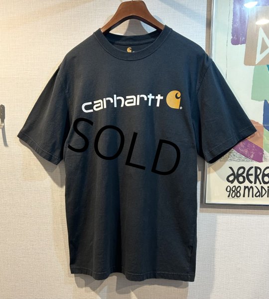 画像1: 【ビンテージ】【カーハート】carhartt【Original Fit】【ロゴ入り】黒【Tシャツ】【サイズ Ｍ】  (1)