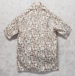 画像3: 【ビンテージ】【Go Ba Re FooT】【生成り×茶色】総柄【プルオーバー】【ハワイアンシャツ】半袖シャツ【サイズＳ】  (3)