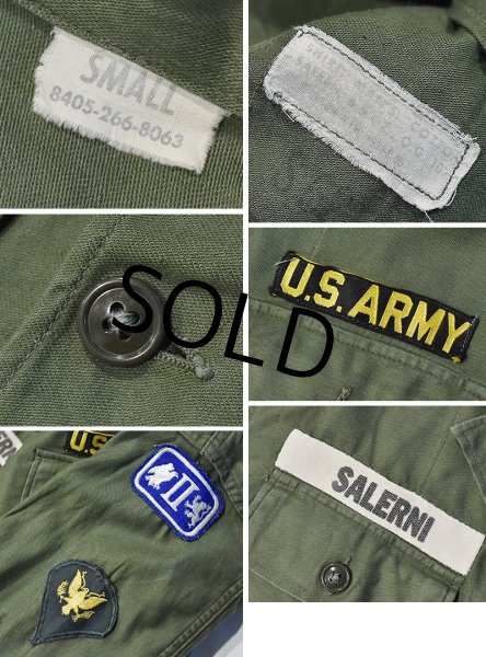 画像2: 【60's】【米軍実物】【ビンテージ】【U.S.ARMY】【OG107】【ユーティリティシャツ】【サイズS】  (2)