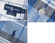 画像2: POLO RALPH LAUREN【オールドラルフローレン】【BLAKE】胸刺繡ロゴ入り【青ｘ紺ｘ白】【ボタンダウン】【半袖シャツ】【サイズＭ】   (2)