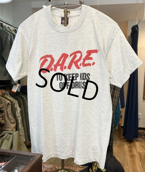 画像1: 90's【USA製】ビンテージ【SCREEN STARS】スクリーンスターズ シングルステッチ【D.A.R.E.】グレー【Tシャツ】【サイズL】  (1)