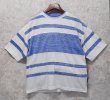 画像1: ビンテージ【PERMIT】【白×青ライン】【フェイクレイヤード】【Tシャツ】【サイズＭ】  (1)
